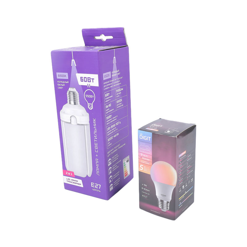 Hộp đựng bóng đèn LED treo in offset 4 màu